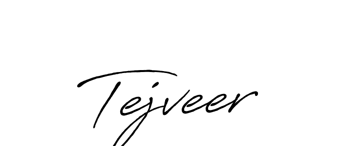 Tejveer stylish signature style. Best Handwritten Sign (Antro_Vectra_Bolder) for my name. Handwritten Signature Collection Ideas for my name Tejveer. Tejveer signature style 7 images and pictures png