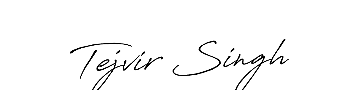 How to make Tejvir Singh signature? Antro_Vectra_Bolder is a professional autograph style. Create handwritten signature for Tejvir Singh name. Tejvir Singh signature style 7 images and pictures png