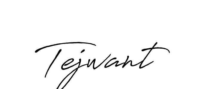 How to make Tejwant name signature. Use Antro_Vectra_Bolder style for creating short signs online. This is the latest handwritten sign. Tejwant signature style 7 images and pictures png