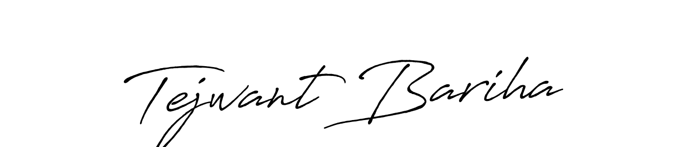 Create a beautiful signature design for name Tejwant Bariha. With this signature (Antro_Vectra_Bolder) fonts, you can make a handwritten signature for free. Tejwant Bariha signature style 7 images and pictures png