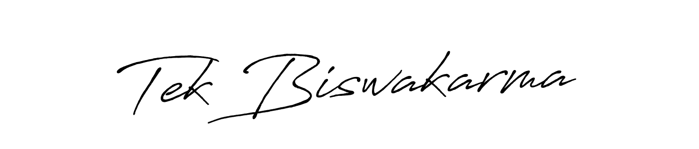 How to make Tek Biswakarma name signature. Use Antro_Vectra_Bolder style for creating short signs online. This is the latest handwritten sign. Tek Biswakarma signature style 7 images and pictures png