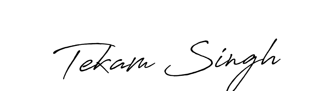 You should practise on your own different ways (Antro_Vectra_Bolder) to write your name (Tekam Singh) in signature. don't let someone else do it for you. Tekam Singh signature style 7 images and pictures png