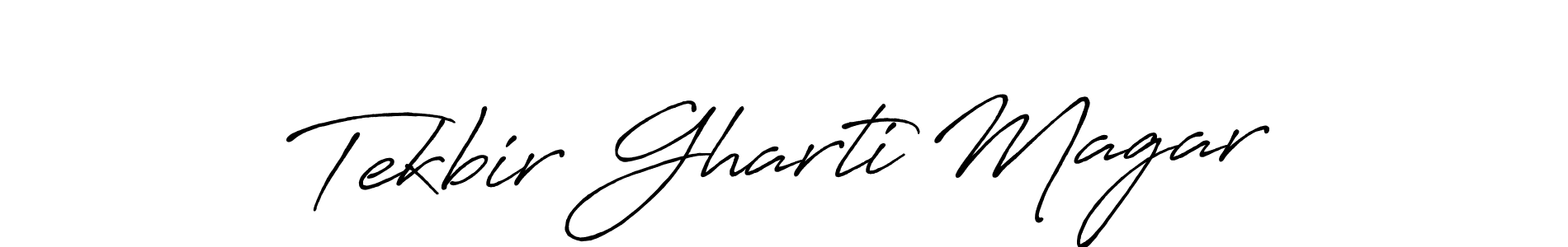 How to make Tekbir Gharti Magar name signature. Use Antro_Vectra_Bolder style for creating short signs online. This is the latest handwritten sign. Tekbir Gharti Magar signature style 7 images and pictures png