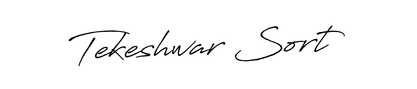Make a beautiful signature design for name Tekeshwar Sort. With this signature (Antro_Vectra_Bolder) style, you can create a handwritten signature for free. Tekeshwar Sort signature style 7 images and pictures png