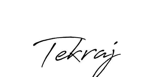 Use a signature maker to create a handwritten signature online. With this signature software, you can design (Antro_Vectra_Bolder) your own signature for name Tekraj. Tekraj signature style 7 images and pictures png