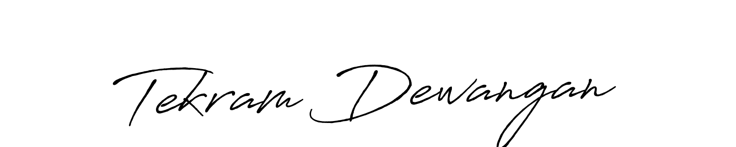 How to make Tekram Dewangan signature? Antro_Vectra_Bolder is a professional autograph style. Create handwritten signature for Tekram Dewangan name. Tekram Dewangan signature style 7 images and pictures png