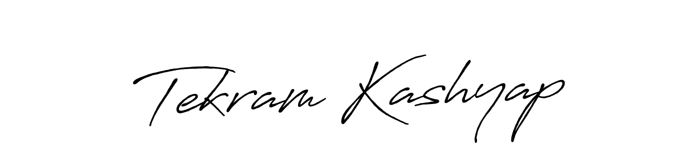 Design your own signature with our free online signature maker. With this signature software, you can create a handwritten (Antro_Vectra_Bolder) signature for name Tekram Kashyap. Tekram Kashyap signature style 7 images and pictures png