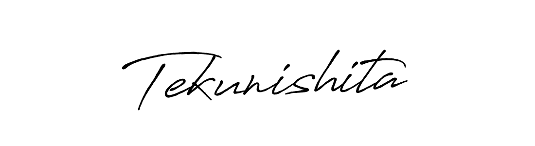 Create a beautiful signature design for name Tekunishita. With this signature (Antro_Vectra_Bolder) fonts, you can make a handwritten signature for free. Tekunishita signature style 7 images and pictures png