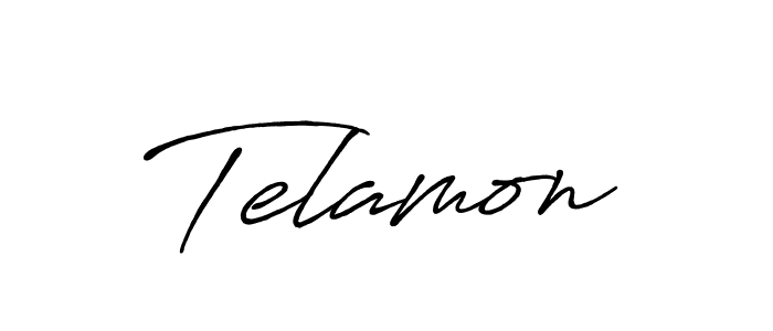 Telamon stylish signature style. Best Handwritten Sign (Antro_Vectra_Bolder) for my name. Handwritten Signature Collection Ideas for my name Telamon. Telamon signature style 7 images and pictures png