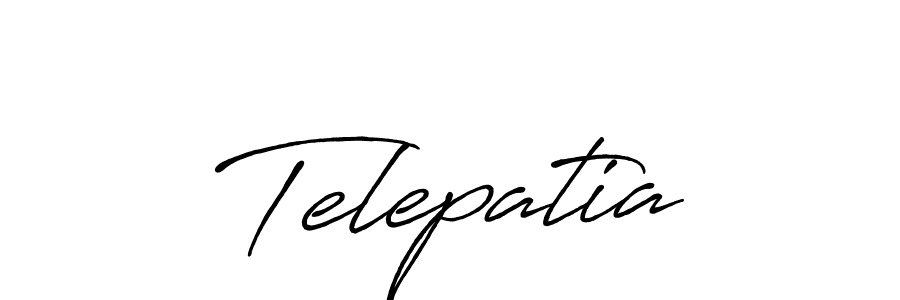 Telepatia stylish signature style. Best Handwritten Sign (Antro_Vectra_Bolder) for my name. Handwritten Signature Collection Ideas for my name Telepatia. Telepatia signature style 7 images and pictures png
