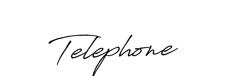 The best way (Antro_Vectra_Bolder) to make a short signature is to pick only two or three words in your name. The name Telephone include a total of six letters. For converting this name. Telephone signature style 7 images and pictures png