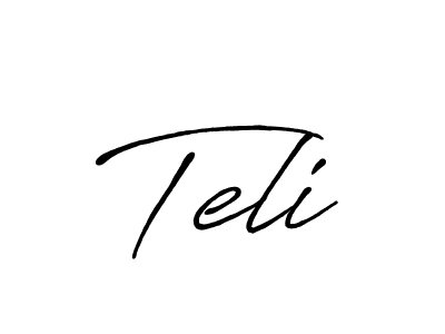 It looks lik you need a new signature style for name Teli. Design unique handwritten (Antro_Vectra_Bolder) signature with our free signature maker in just a few clicks. Teli signature style 7 images and pictures png