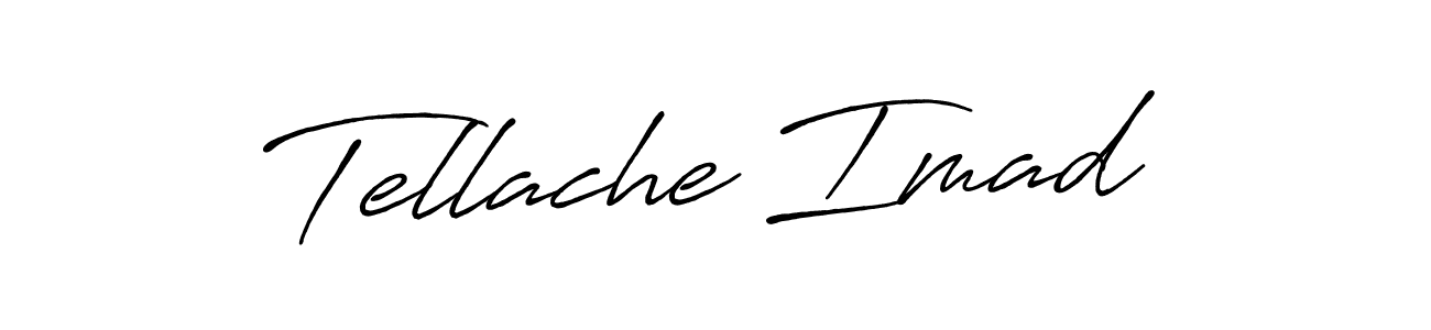 if you are searching for the best signature style for your name Tellache Imad. so please give up your signature search. here we have designed multiple signature styles  using Antro_Vectra_Bolder. Tellache Imad signature style 7 images and pictures png