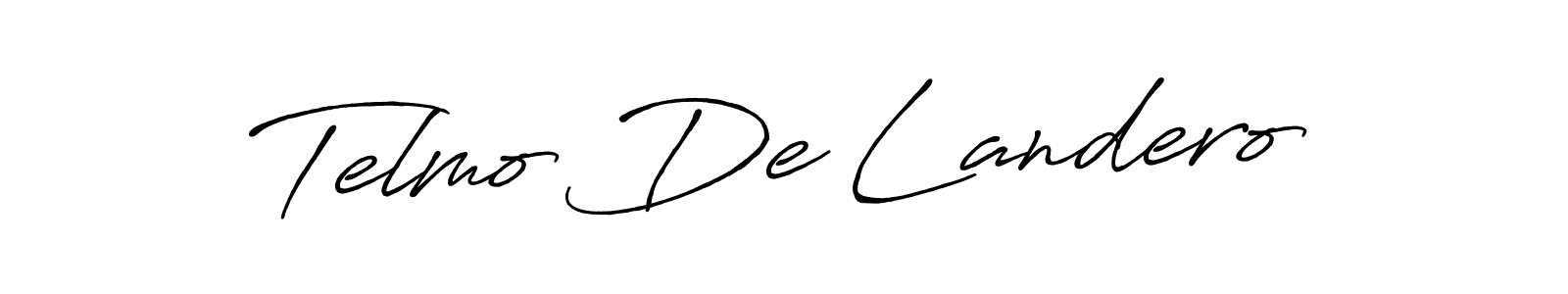 Telmo De Landero stylish signature style. Best Handwritten Sign (Antro_Vectra_Bolder) for my name. Handwritten Signature Collection Ideas for my name Telmo De Landero. Telmo De Landero signature style 7 images and pictures png