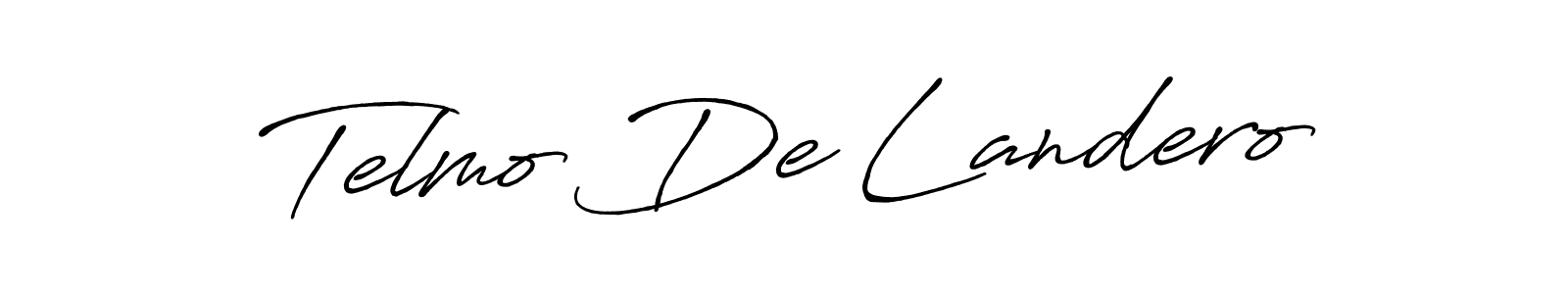 Telmo De Landero stylish signature style. Best Handwritten Sign (Antro_Vectra_Bolder) for my name. Handwritten Signature Collection Ideas for my name Telmo De Landero. Telmo De Landero signature style 7 images and pictures png