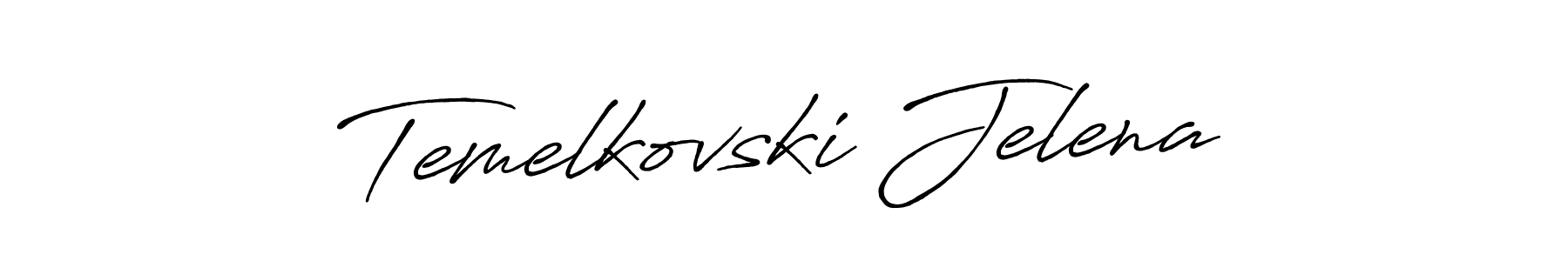 How to Draw Temelkovski Jelena signature style? Antro_Vectra_Bolder is a latest design signature styles for name Temelkovski Jelena. Temelkovski Jelena signature style 7 images and pictures png