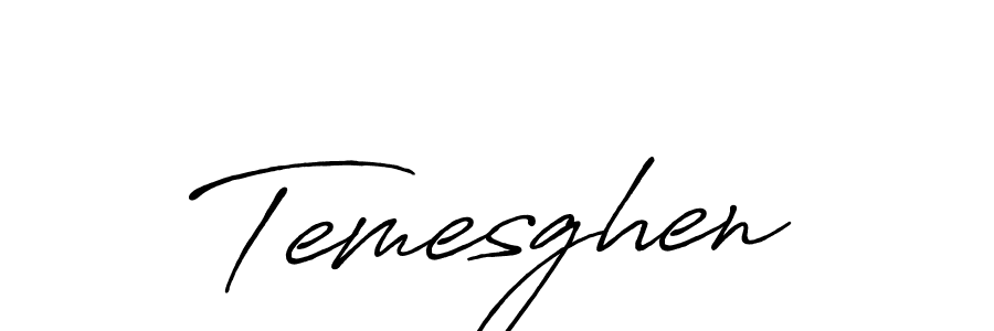 How to make Temesghen signature? Antro_Vectra_Bolder is a professional autograph style. Create handwritten signature for Temesghen name. Temesghen signature style 7 images and pictures png