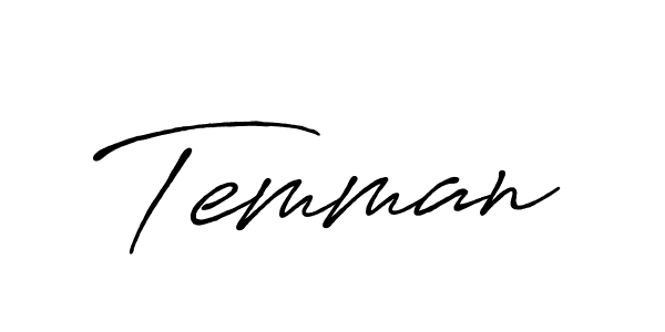 Make a beautiful signature design for name Temman. With this signature (Antro_Vectra_Bolder) style, you can create a handwritten signature for free. Temman signature style 7 images and pictures png