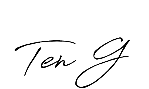 Similarly Antro_Vectra_Bolder is the best handwritten signature design. Signature creator online .You can use it as an online autograph creator for name Ten G. Ten G signature style 7 images and pictures png