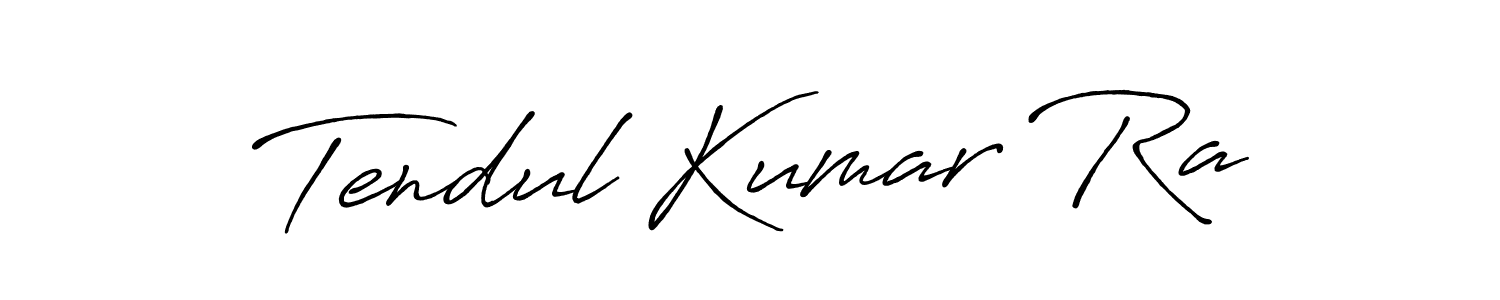 How to make Tendul Kumar Ra signature? Antro_Vectra_Bolder is a professional autograph style. Create handwritten signature for Tendul Kumar Ra name. Tendul Kumar Ra signature style 7 images and pictures png