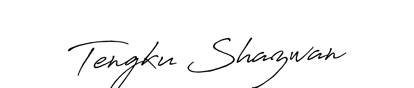 How to make Tengku Shazwan name signature. Use Antro_Vectra_Bolder style for creating short signs online. This is the latest handwritten sign. Tengku Shazwan signature style 7 images and pictures png