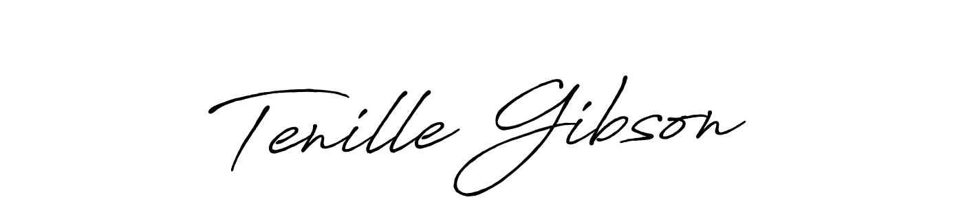Antro_Vectra_Bolder is a professional signature style that is perfect for those who want to add a touch of class to their signature. It is also a great choice for those who want to make their signature more unique. Get Tenille Gibson name to fancy signature for free. Tenille Gibson signature style 7 images and pictures png