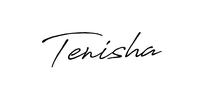 Similarly Antro_Vectra_Bolder is the best handwritten signature design. Signature creator online .You can use it as an online autograph creator for name Tenisha. Tenisha signature style 7 images and pictures png