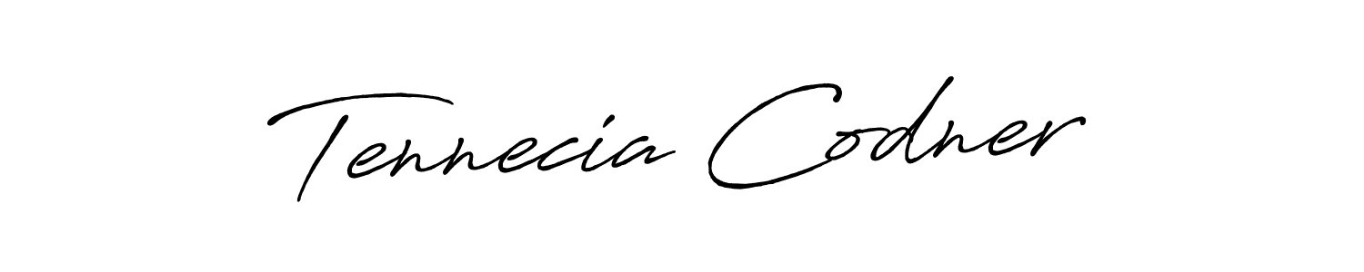 Create a beautiful signature design for name Tennecia Codner. With this signature (Antro_Vectra_Bolder) fonts, you can make a handwritten signature for free. Tennecia Codner signature style 7 images and pictures png