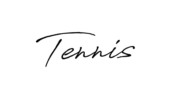 Tennis stylish signature style. Best Handwritten Sign (Antro_Vectra_Bolder) for my name. Handwritten Signature Collection Ideas for my name Tennis. Tennis signature style 7 images and pictures png