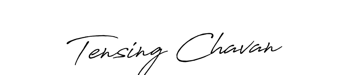 Use a signature maker to create a handwritten signature online. With this signature software, you can design (Antro_Vectra_Bolder) your own signature for name Tensing Chavan. Tensing Chavan signature style 7 images and pictures png