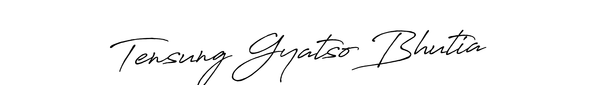 Make a beautiful signature design for name Tensung Gyatso Bhutia. With this signature (Antro_Vectra_Bolder) style, you can create a handwritten signature for free. Tensung Gyatso Bhutia signature style 7 images and pictures png
