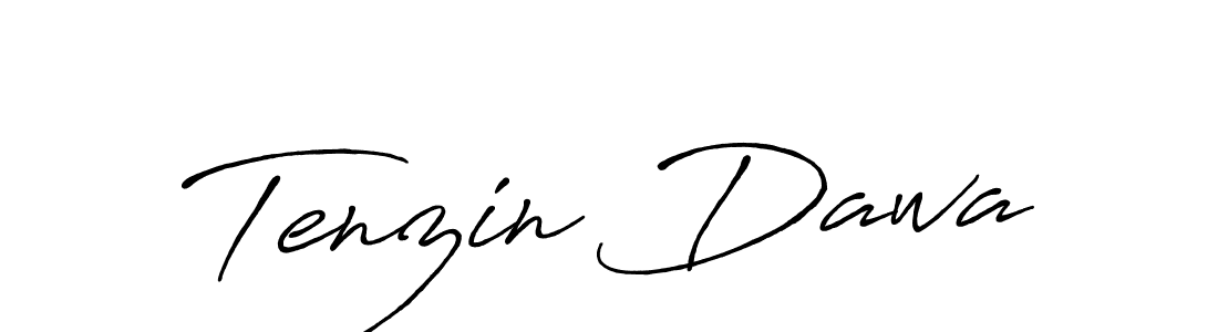 How to make Tenzin Dawa name signature. Use Antro_Vectra_Bolder style for creating short signs online. This is the latest handwritten sign. Tenzin Dawa signature style 7 images and pictures png