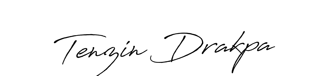 How to make Tenzin Drakpa name signature. Use Antro_Vectra_Bolder style for creating short signs online. This is the latest handwritten sign. Tenzin Drakpa signature style 7 images and pictures png