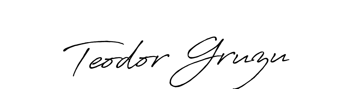 Design your own signature with our free online signature maker. With this signature software, you can create a handwritten (Antro_Vectra_Bolder) signature for name Teodor Gruzu. Teodor Gruzu signature style 7 images and pictures png