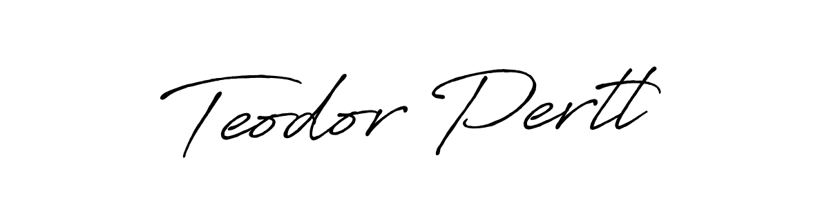 Use a signature maker to create a handwritten signature online. With this signature software, you can design (Antro_Vectra_Bolder) your own signature for name Teodor Pertl. Teodor Pertl signature style 7 images and pictures png