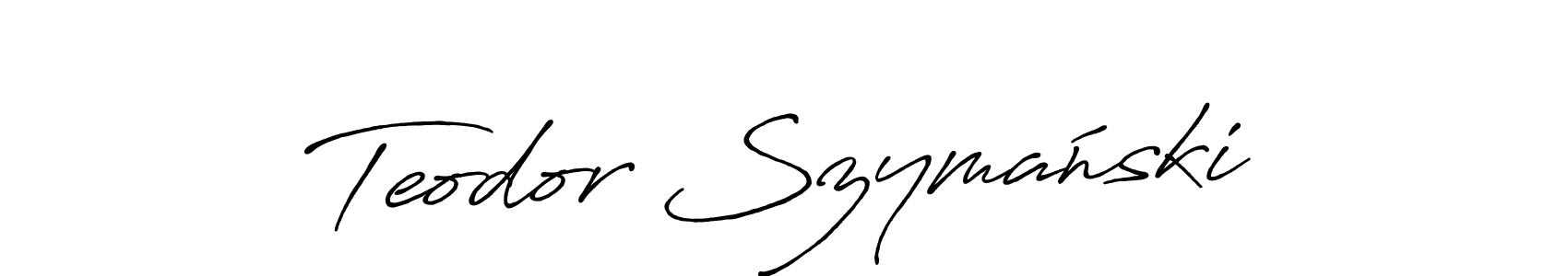 Teodor Szymański stylish signature style. Best Handwritten Sign (Antro_Vectra_Bolder) for my name. Handwritten Signature Collection Ideas for my name Teodor Szymański. Teodor Szymański signature style 7 images and pictures png