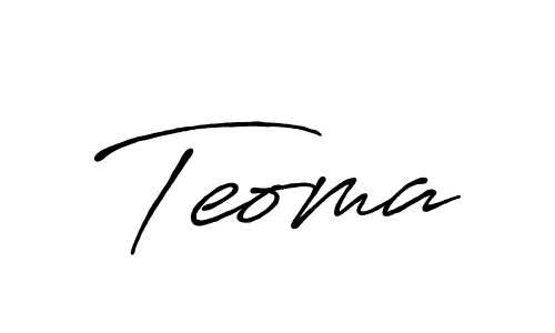 Use a signature maker to create a handwritten signature online. With this signature software, you can design (Antro_Vectra_Bolder) your own signature for name Teoma. Teoma signature style 7 images and pictures png