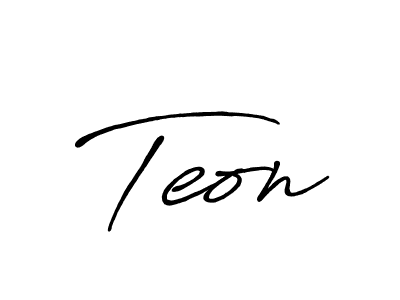 Also we have Teon name is the best signature style. Create professional handwritten signature collection using Antro_Vectra_Bolder autograph style. Teon signature style 7 images and pictures png
