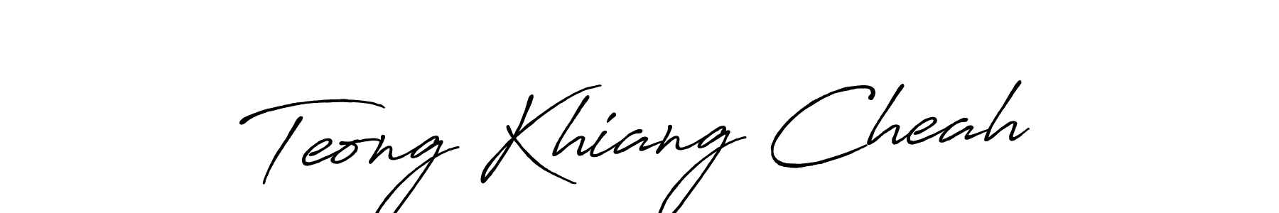 Use a signature maker to create a handwritten signature online. With this signature software, you can design (Antro_Vectra_Bolder) your own signature for name Teong Khiang Cheah. Teong Khiang Cheah signature style 7 images and pictures png