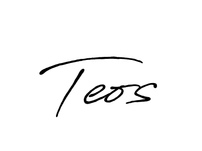 Teos stylish signature style. Best Handwritten Sign (Antro_Vectra_Bolder) for my name. Handwritten Signature Collection Ideas for my name Teos. Teos signature style 7 images and pictures png