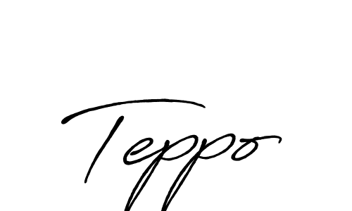 if you are searching for the best signature style for your name Teppo. so please give up your signature search. here we have designed multiple signature styles  using Antro_Vectra_Bolder. Teppo signature style 7 images and pictures png