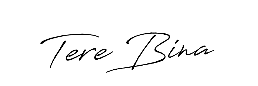 Make a beautiful signature design for name Tere Bina. With this signature (Antro_Vectra_Bolder) style, you can create a handwritten signature for free. Tere Bina signature style 7 images and pictures png