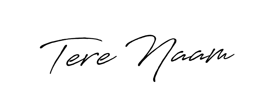 How to make Tere Naam name signature. Use Antro_Vectra_Bolder style for creating short signs online. This is the latest handwritten sign. Tere Naam signature style 7 images and pictures png