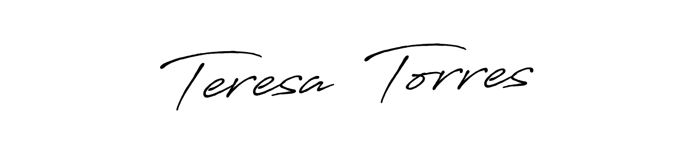 Create a beautiful signature design for name Teresa  Torres. With this signature (Antro_Vectra_Bolder) fonts, you can make a handwritten signature for free. Teresa  Torres signature style 7 images and pictures png
