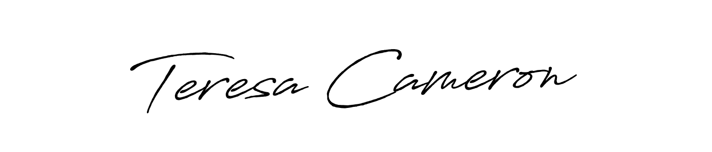 You should practise on your own different ways (Antro_Vectra_Bolder) to write your name (Teresa Cameron) in signature. don't let someone else do it for you. Teresa Cameron signature style 7 images and pictures png