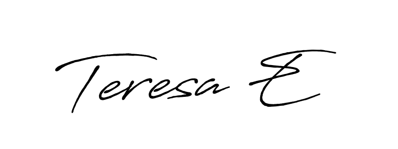 It looks lik you need a new signature style for name Teresa E. Design unique handwritten (Antro_Vectra_Bolder) signature with our free signature maker in just a few clicks. Teresa E signature style 7 images and pictures png