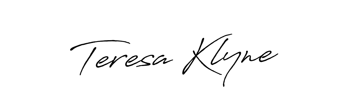 Also You can easily find your signature by using the search form. We will create Teresa Klyne name handwritten signature images for you free of cost using Antro_Vectra_Bolder sign style. Teresa Klyne signature style 7 images and pictures png