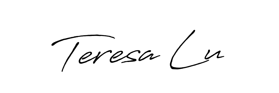 Also You can easily find your signature by using the search form. We will create Teresa Lu name handwritten signature images for you free of cost using Antro_Vectra_Bolder sign style. Teresa Lu signature style 7 images and pictures png