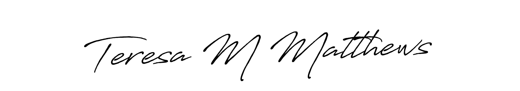 The best way (Antro_Vectra_Bolder) to make a short signature is to pick only two or three words in your name. The name Teresa M Matthews include a total of six letters. For converting this name. Teresa M Matthews signature style 7 images and pictures png