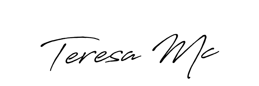 if you are searching for the best signature style for your name Teresa Mc. so please give up your signature search. here we have designed multiple signature styles  using Antro_Vectra_Bolder. Teresa Mc signature style 7 images and pictures png